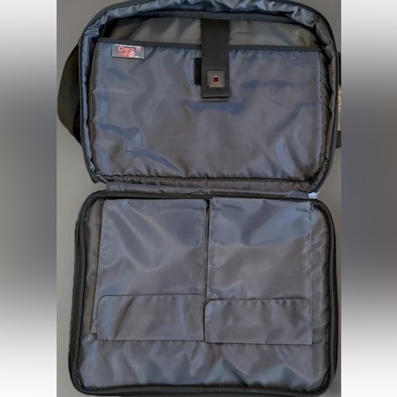 Sleek Gray Briefcase with Adjustable Strap and Durable Fabric - Picture 4 of 11